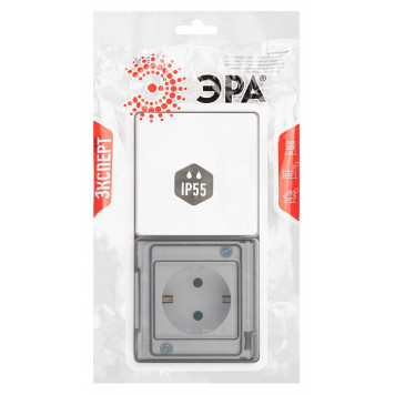 Блок с розеткой и выключателем Эра Эра Эксперт 11-7521-01-3
