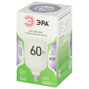 Лампа светодиодная Эра Green Line E27/E40 60Вт 6500K LED POWER T100-60W-865-E27/E40 GL-2