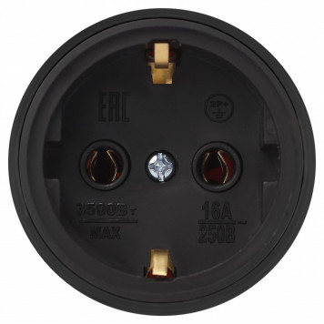 Розетка с заземлением Эра RX11-B-IP44-3