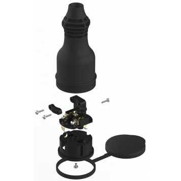 Розетка с заземлением Эра RX11-B-IP44-8