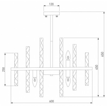 Люстра на штанге Bogate apos;s Hollis 368/9 Smart-3