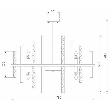 Люстра на штанге Bogate apos;s Hollis 368/12 Smart-2