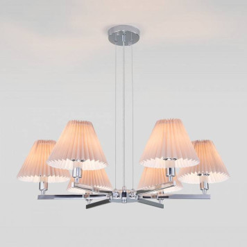 Подвесная люстра Eurosvet Peony 60136/6 хром/серый-1