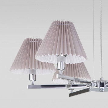 Подвесная люстра Eurosvet Peony 60136/6 хром/серый-5