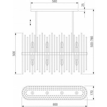 Люстра на штанге Bogate apos;s Allure 486/8-2