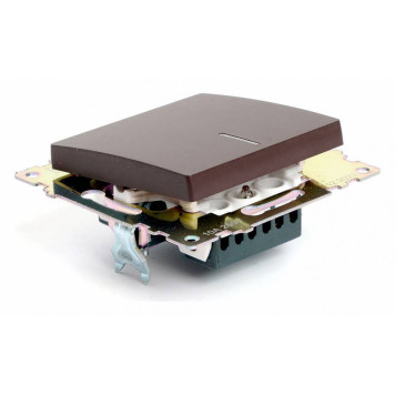 Выключатель одноклавишный с подсветкой без рамки Stekker Катрин 49022-5