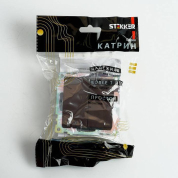 Выключатель двухклавишный без рамки Stekker Катрин 49170-6