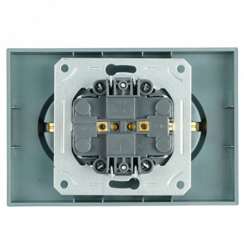 Розетка двойная с заземлением и со шторкой, без рамки Stekker RST16-5114-09 49934-3