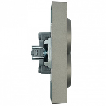 Розетка двойная с заземлением и со шторкой, без рамки Stekker RST16-5114-09 49934-4