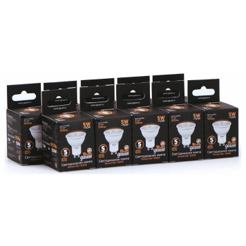 Лампа светодиодная Gauss GU10 5Вт 3000K 101506105-1