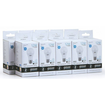 Лампа светодиодная Gauss E27 12Вт 4100K 23222-2