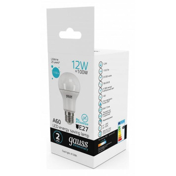 Лампа светодиодная Gauss E27 12Вт 4100K 23222-3