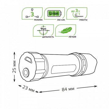 Фонарь ручной Gauss GF207-3