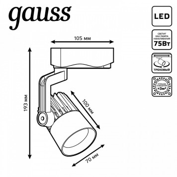 Светильник на штанге Gauss Track Light TR061-5