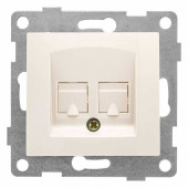 Розетка двойная Ethernet RJ-45 без рамки Gusi Electric BRAVO С10К2-003