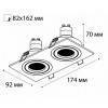 Встраиваемый светильник Italline SAG203-4 SAG203-4 white/white