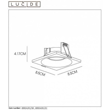 Встраиваемый светильник Lucide Ziva 09924/01/30-3