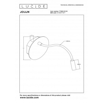Бра Lucide Jolijn 02767/12/31-1