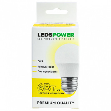 Лампа светодиодная LEDS POWER G45 006758-1
