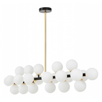 Люстра на штанге LUMINA DECO Marsiada LDP 6033-24 BK+GD-1