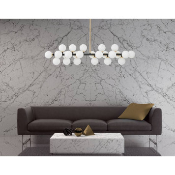 Люстра на штанге LUMINA DECO Marsiada LDP 6033-24 BK+GD-2