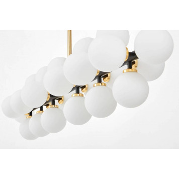 Люстра на штанге LUMINA DECO Marsiada LDP 6033-24 BK+GD-3