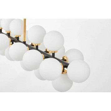 Люстра на штанге LUMINA DECO Marsiada LDP 6033-24 BK+GD-4