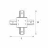 Соединитель X-образный для треков Lightstar Barra 501147