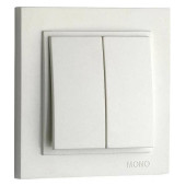 Выключатель двухклавишный Mono Electric Despina 102-010025-102