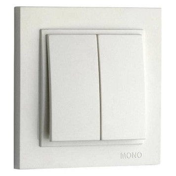 Выключатель двухклавишный Mono Electric Despina 102-010025-102