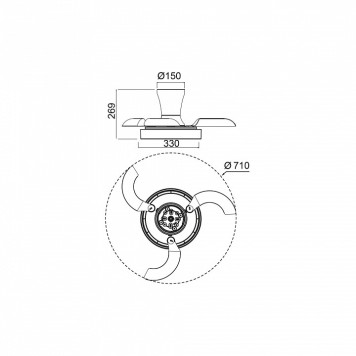 Светильник с вентилятором Mantra NISEKO FAN 9090-3