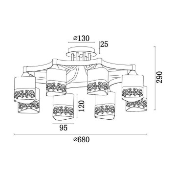 Потолочная люстра Freya Tasmania FR5475CL-08CH-3