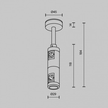 Основание на штанге Maytoni Flarity TRA156C-D1-PT-2