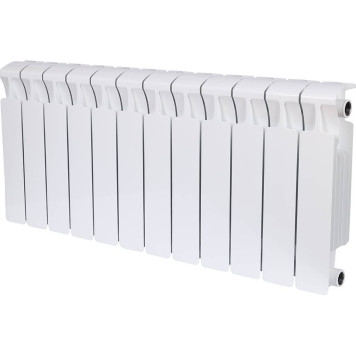 Радиатор биметаллический RIFAR MONOLIT 350 12 секций боковое подключение (белый RAL 9016) 3RM35-12 (3RM35-12)