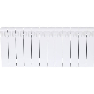 Радиатор биметаллический RIFAR MONOLIT 350 12 секций боковое подключение (белый RAL 9016) 3RM35-12 (3RM35-12)-1