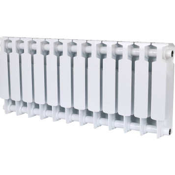 Радиатор биметаллический RIFAR MONOLIT 350 12 секций боковое подключение (белый RAL 9016) 3RM35-12 (3RM35-12)-3