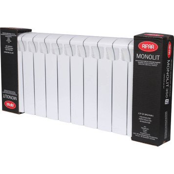 Радиатор биметаллический RIFAR MONOLIT 350 12 секций боковое подключение (белый RAL 9016) 3RM35-12 (3RM35-12)-12