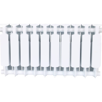 Радиатор биметаллический RIFAR MONOLIT 350 10 секций боковое подключение (белый RAL 9016) 3RM35-10 (3RM35-10)-1