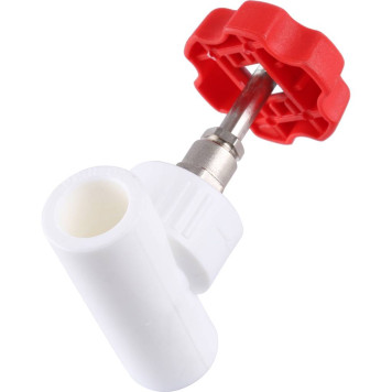 Вентиль Kalde d=20 для сварки полипропиленовых труб (белый)-2