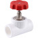 Вентиль Kalde d=32 для полипропиленовых труб под сварку (белый)