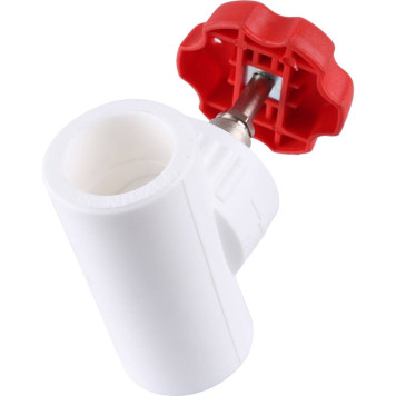 Вентиль Kalde d=32 для полипропиленовых труб под сварку (белый)-3