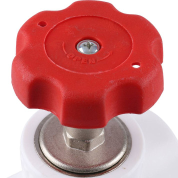 Вентиль Kalde d=32 для полипропиленовых труб под сварку (белый)-4