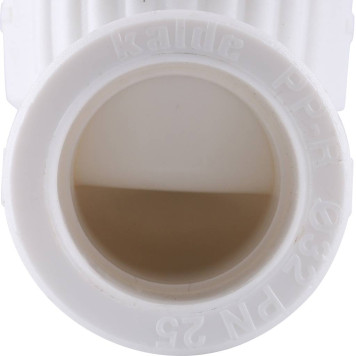 Вентиль Kalde d=32 для полипропиленовых труб под сварку (белый)-5