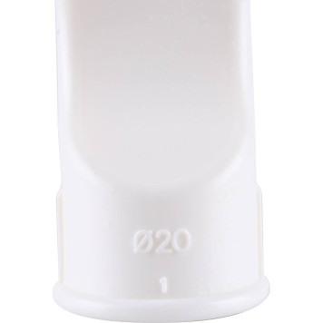 Kalde D=20 Обводное колено для полипропиленовых труб под сварку (белое)-6