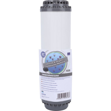 Картридж AquaFilter 10” с гранулированным кокосовым углём и гранулами полипроп.волокна, 10SL (FCCA)