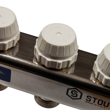 Коллектор STOUT из нержавеющей стали без расходомеров 3 вых.-4