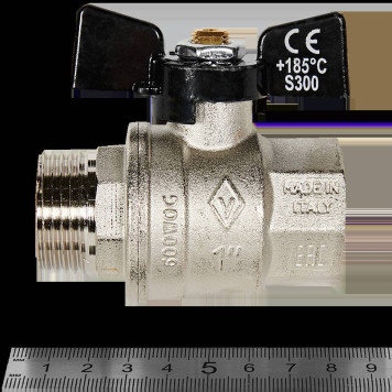 Шаровой кран BUGATTI Oregon с ручкой-бабочкой и внутренней нарезкой 1.-2