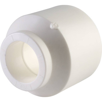 Переходная муфта Политэк 63х32 для сварки полипропиленовых труб (белая)