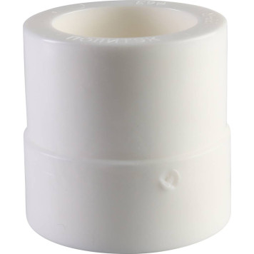 Переходная муфта Politek 63х50 для сварки полипропиленовых труб (белая)-4