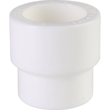Переходная муфта Политэк 25х20 для сварки полипропиленовых труб, внутренняя/внутренняя (белая)-3